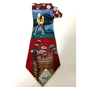 TABASCO Golf 100% Silk Neck Tie